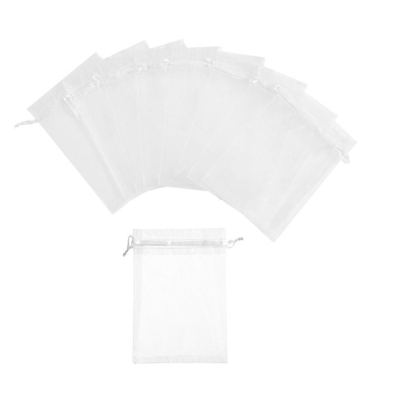 Volanic 100PCS 4X6 Inch Sheer Organza Bags with Drawstring for Candy Jewelry Party Wedding Favor Gift - Image 5
